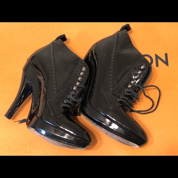 Authentic Black Patent Leather Burberry Booties - Picture 3 of 8